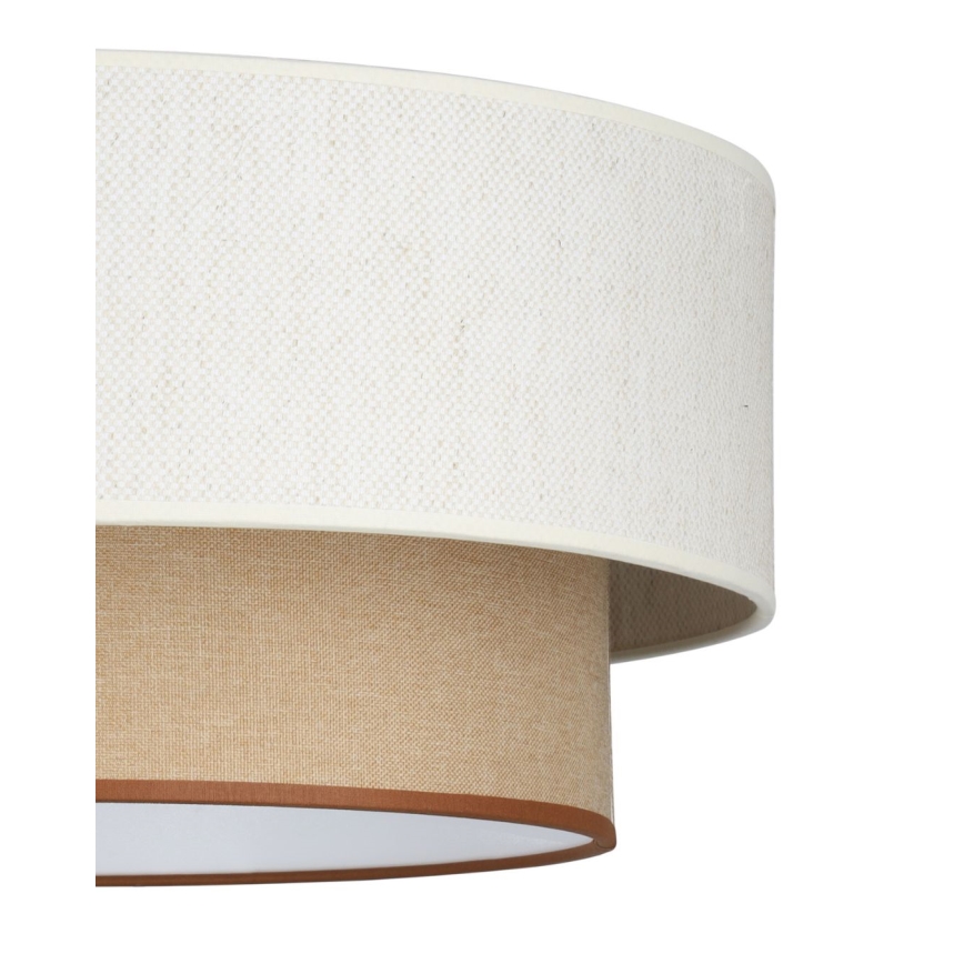 Lampadario sospeso a cavo NATIA 1x E27/60W/230V, Ø 45 cm, bianco/marrone