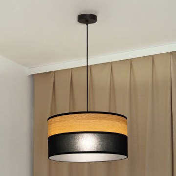 Lampadario sospeso con cavo ALBA 1xE27/15W/230V Ø 45 cm, nero/marrone