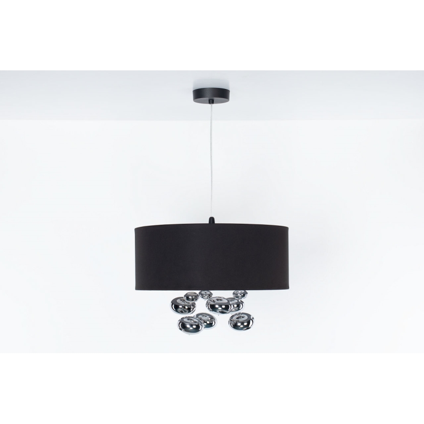 Lampadario sospeso con cavo BUBBLE 1xE27/60W/230V, Ø 50 cm, nero
