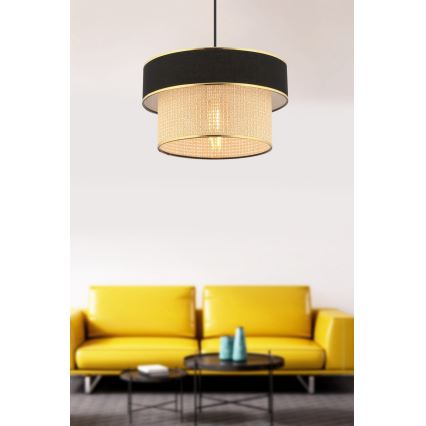 Lampadario sospeso con cavo ERO 1xE27/60W/230V nero/beige