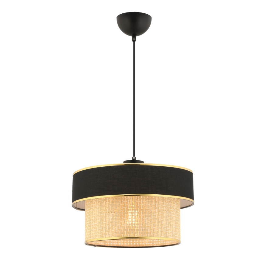 Lampadario sospeso con cavo ERO 1xE27/60W/230V nero/beige