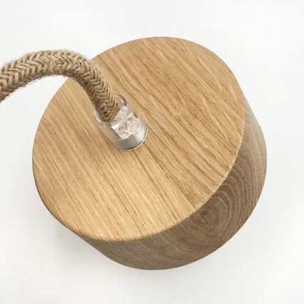 Lampadario sospeso con cavo LOOMIS 5xE27/15W/230V 130 cm beige/rovere