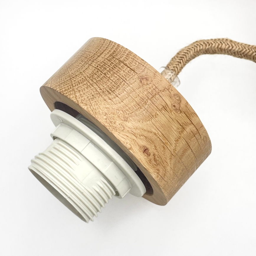 Lampadario sospeso con cavo LOOMIS 5xE27/15W/230V 130 cm beige/rovere