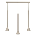 Lampadario sospeso con cavo MAZZO 3x GU10/8W/230V, beige