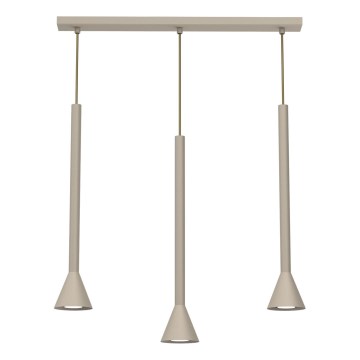 Lampadario sospeso con cavo MAZZO 3x GU10/8W/230V, beige