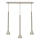 Lampadario sospeso con cavo MAZZO 3x GU10/8W/230V, beige