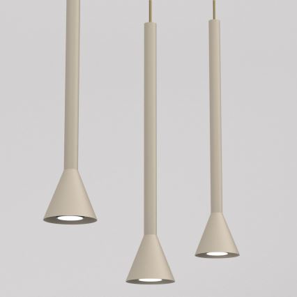 Lampadario sospeso con cavo MAZZO 3x GU10/8W/230V, beige