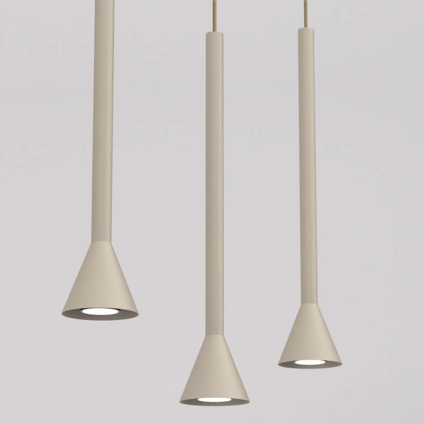 Lampadario sospeso con cavo MAZZO 3x GU10/8W/230V, beige