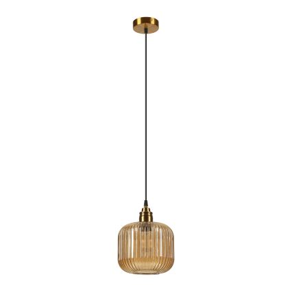 Lampadario sospeso con cavo MILOU 1xE27/15W/230V oro/beige fumé