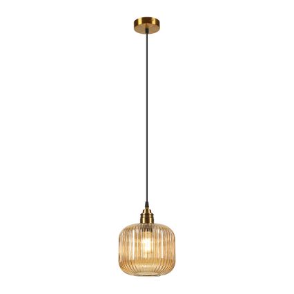 Lampadario sospeso con cavo MILOU 1xE27/15W/230V oro/beige fumé