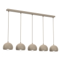 Lampadario sospeso con cavo SOOL 5xE27/15W/230V beige