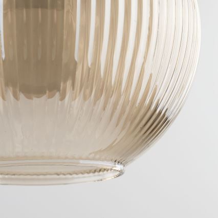 Lampadario sospeso con cavo SOPHIA 1xE14/10W/230V nero/beige fumé