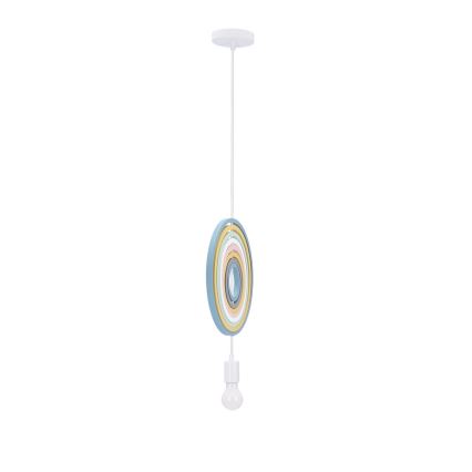 Lampadario sospeso per bambini con cavo HOOPS 1xE27/20W/230V Ø 27 cm multicolore