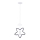 Lampadario sospeso per bambini STARS su cavo 1xE27/20W/230V nero/bianco