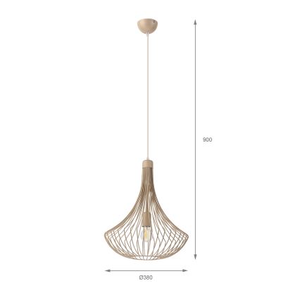 Lampadario sospeso su cavo BALERINA 1xE27/15W/230V beige