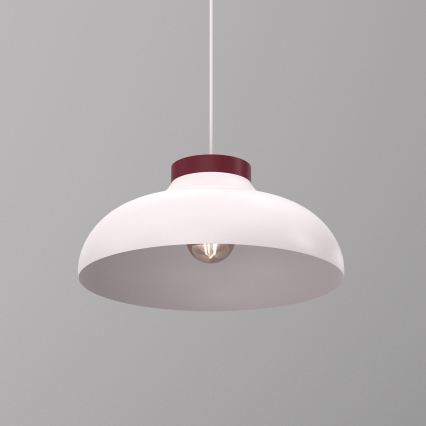 Lampadario sospeso su cavo BASCA 1xE27/15W/230V crema/bordeaux