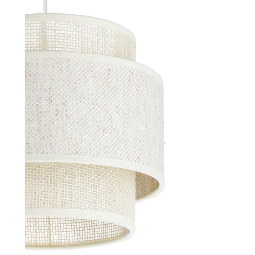 Lampadario sospeso su cavo BOHO 3xE27/60W/230V crema/iuta