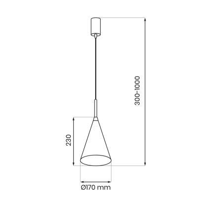 Lampadario sospeso su cavo CAPITAL, 1xGX53/15W/230V, Ø 17 cm, crema