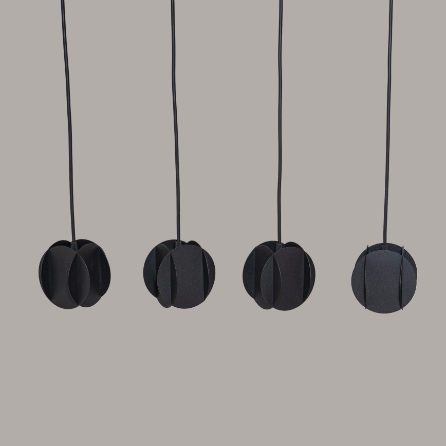 Lampadario sospeso su cavo GAMBIT 4x GU10/10W/230V, nero