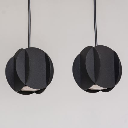 Lampadario sospeso su cavo GAMBIT 4x GU10/10W/230V, nero