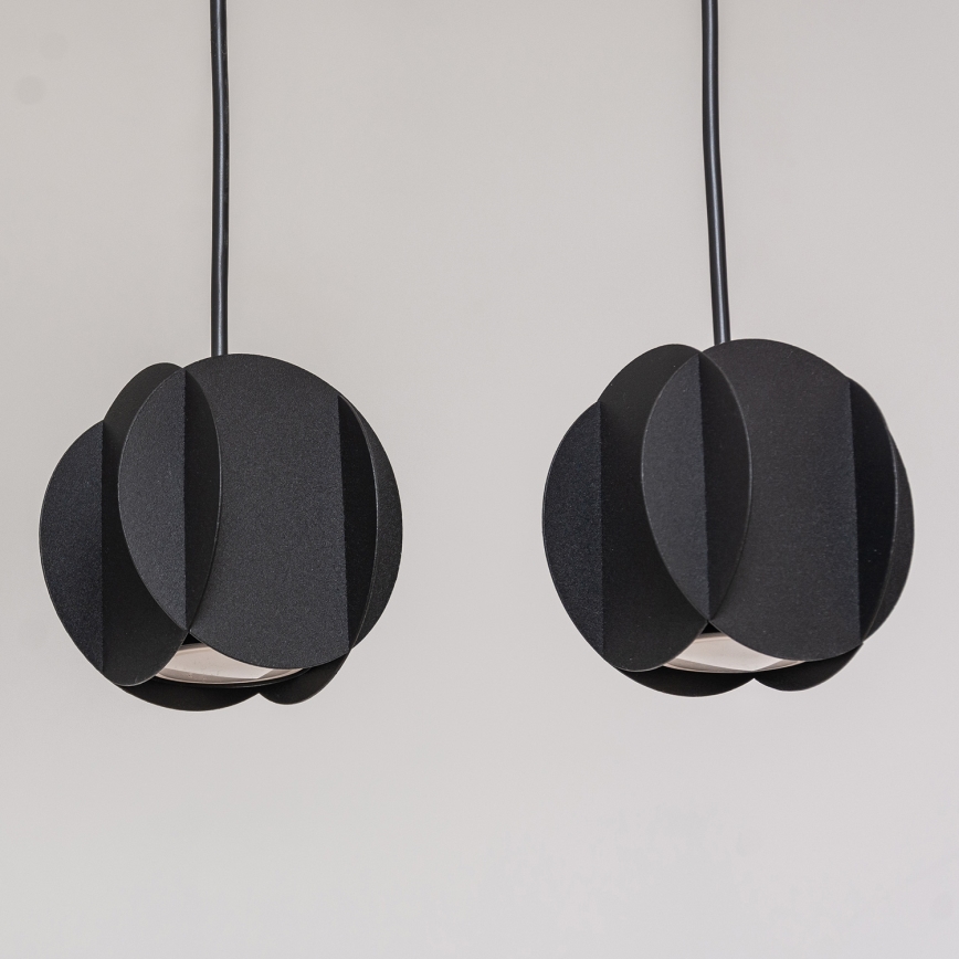 Lampadario sospeso su cavo GAMBIT 4x GU10/10W/230V, nero