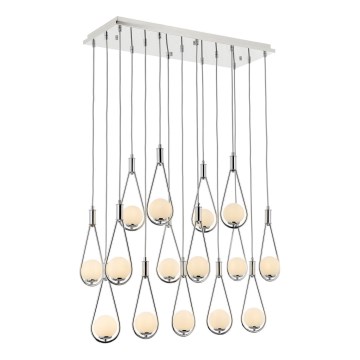 Lampadario sospeso su cavo LAHORE 15xG9/10W/230V cromo lucido