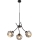 Lampadario sospeso su cavo ZULIA 3xE27/15W/230V nero/fumé