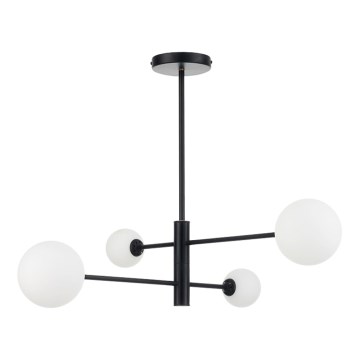 Lampadario su asta DORADO 4xG9/40W/230V nero