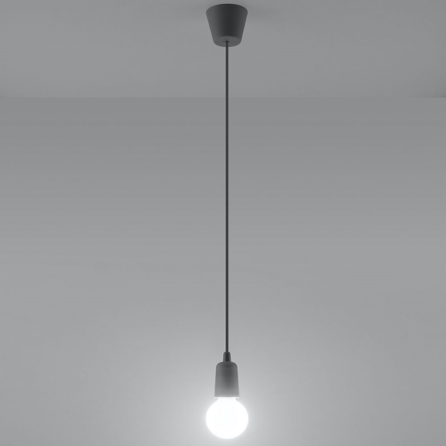 Lampadario su catena DIEGO 1xE27/60W/230V grigio