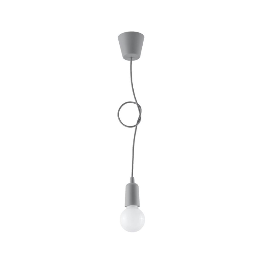 Lampadario su catena DIEGO 1xE27/60W/230V grigio