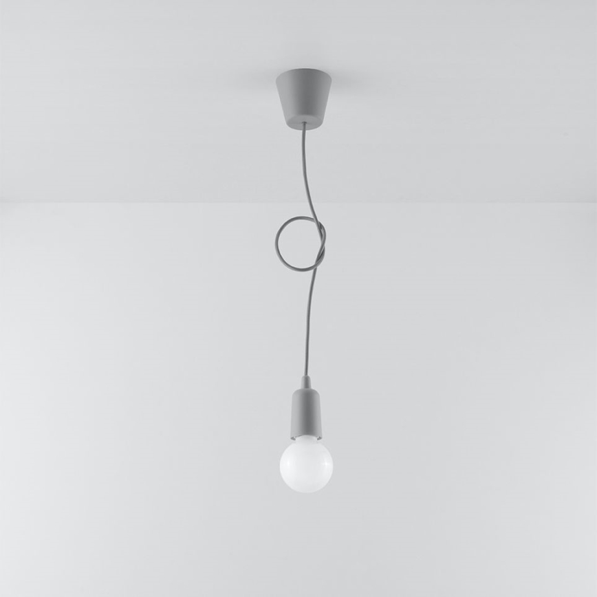 Lampadario su catena DIEGO 1xE27/60W/230V grigio