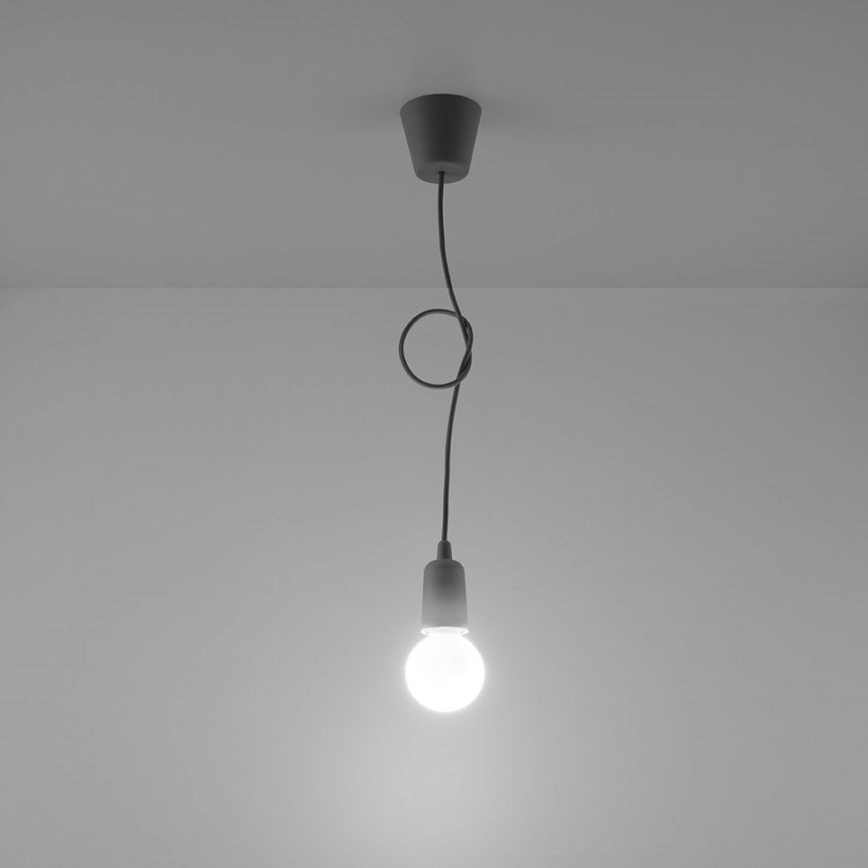 Lampadario su catena DIEGO 1xE27/60W/230V grigio