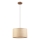 Lampadario su cavo AIDA 1xE27/15W/230V Ø 35 cm rovere/rafia