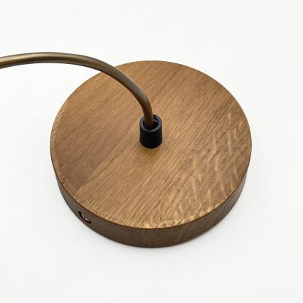Lampadario su cavo AIDA 1xE27/15W/230V Ø 35 cm rovere/rafia