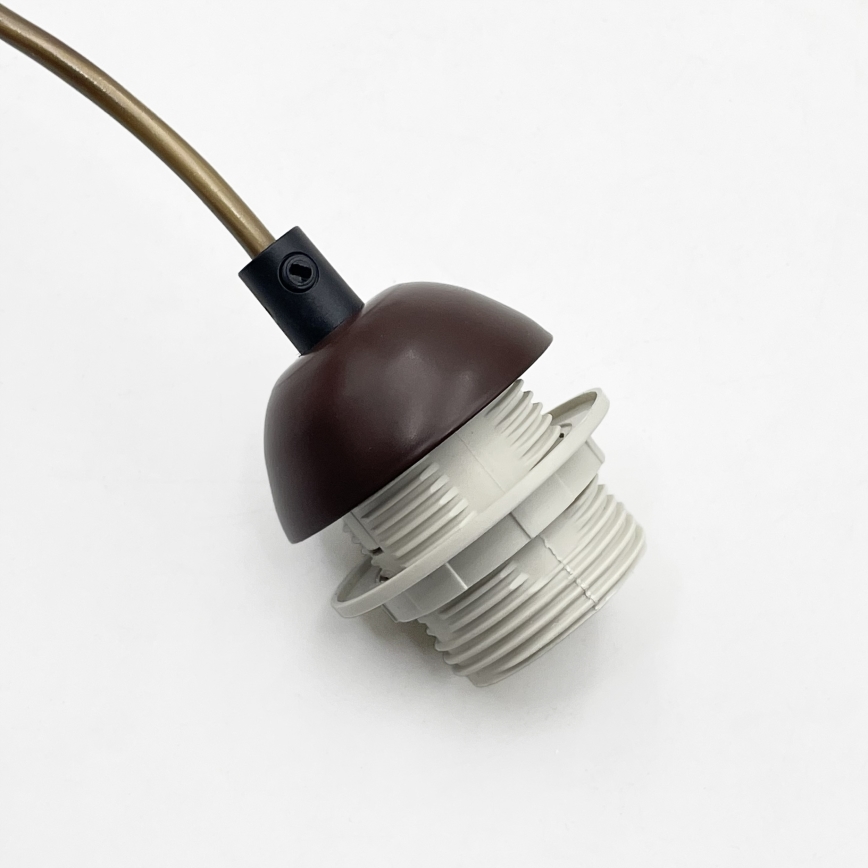 Lampadario su cavo AIDA 1xE27/15W/230V Ø 35 cm rovere/rafia