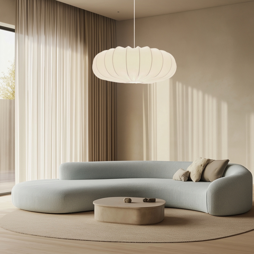 Lampadario su cavo CAFEE 1xE27/40W/230V Ø 66 cm bianco