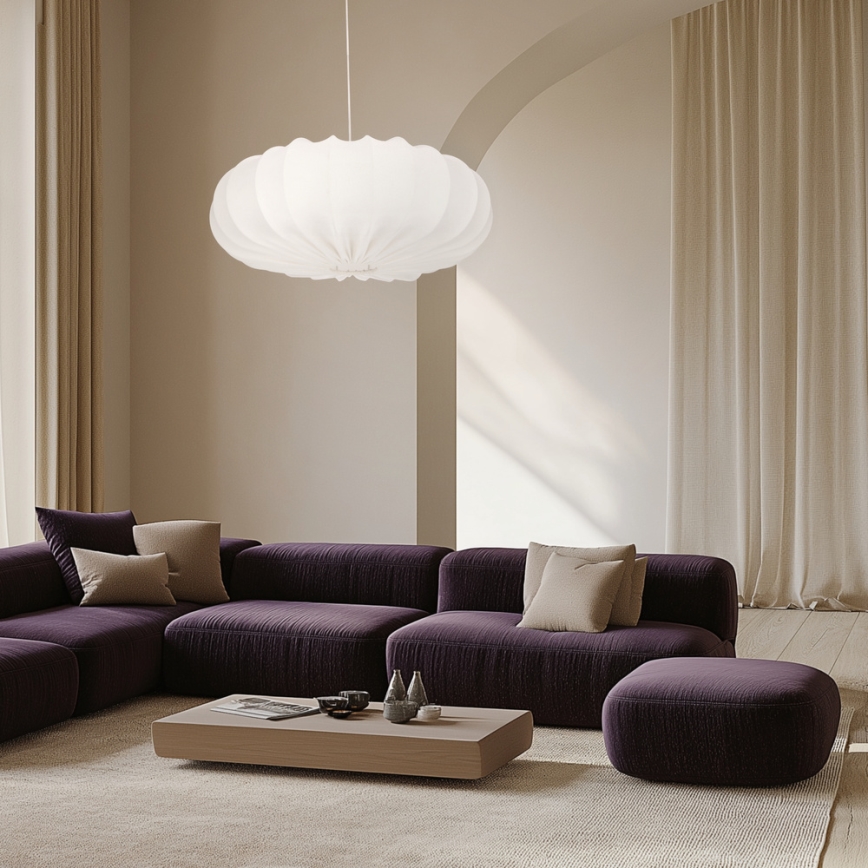 Lampadario su cavo CAFEE 1xE27/40W/230V Ø 66 cm bianco