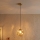 Lampadario su cavo CRISTAL 1xE14/15W/230V ottone/beige fumé