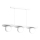 Lampadario su cavo FLAT 3xE27/15W/230V bianco