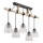 Lampadario su cavo LEANDRA 5xE27/15W/230V rovere/nero