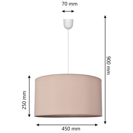 Lampadario su corda ALBA 1xE27/15W/230V d. 45 cm beige