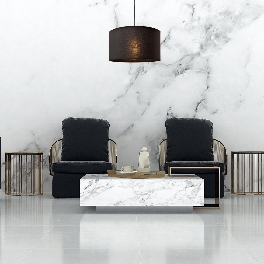 Lampadario su corda ALBA 1xE27/15W/230V d. 45 cm nero