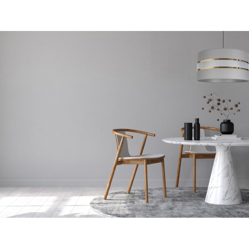 Lampadario su corda   CORAL 1xE27/60W/230V d. 40 cm grigio