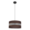 Lampadario su corda  CORAL 1xE27/60W/230V d. 40 cm marrone