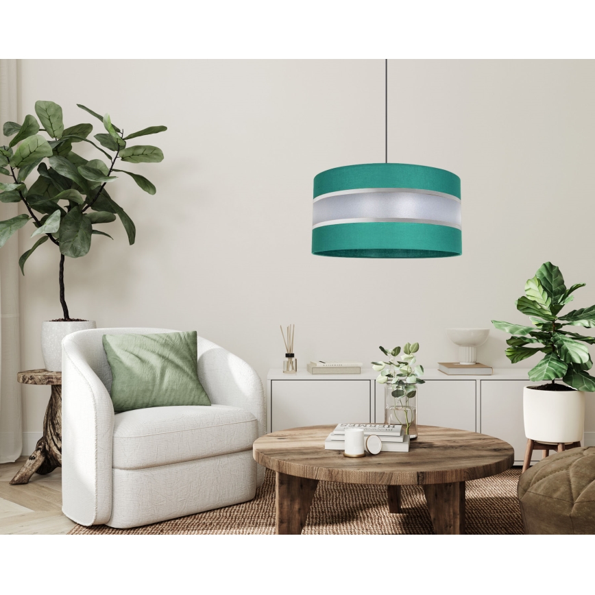 Lampadario su corda  CORAL 1xE27/60W/230V d. 40 cm verde