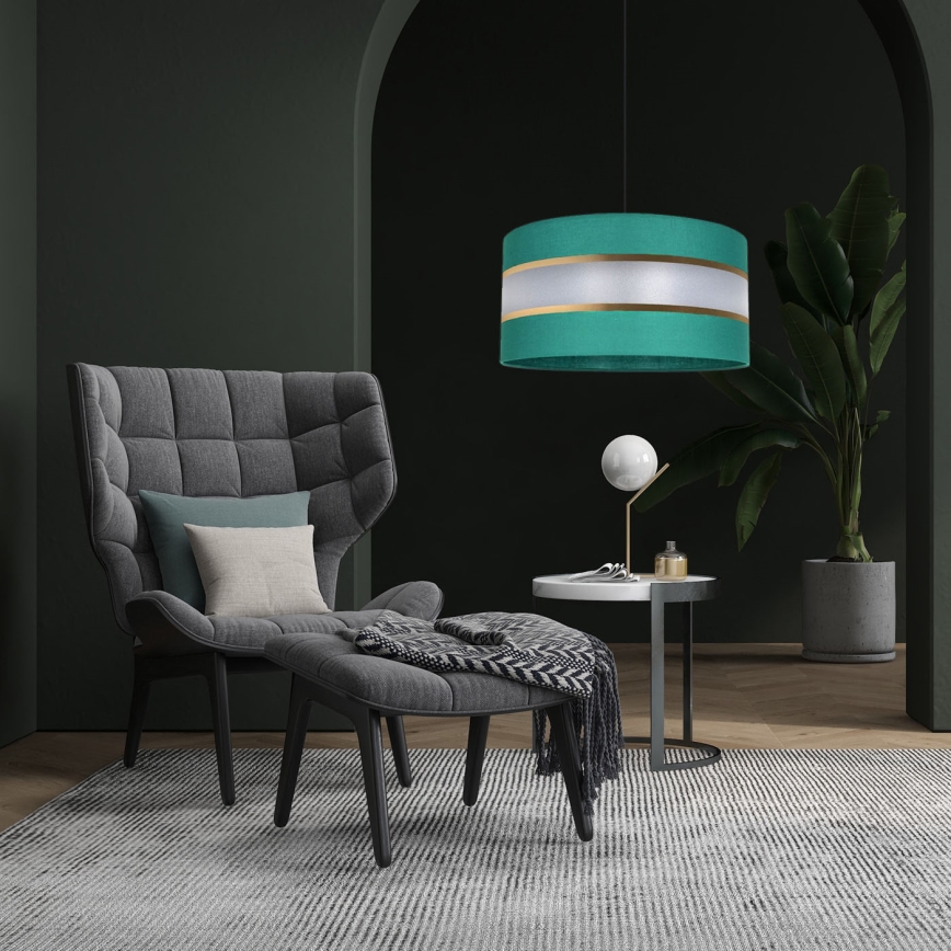 Lampadario su corda  CORAL 1xE27/60W/230V d. 40 cm verde