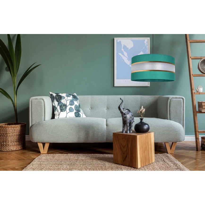 Lampadario su corda  CORAL 1xE27/60W/230V d. 40 cm verde