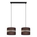 Lampadario su corda CORAL 2xE27/60W/230V marrone