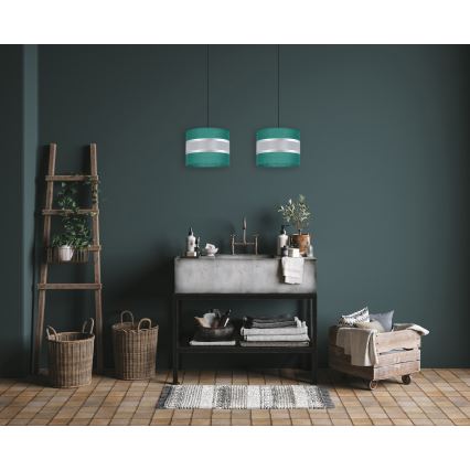 Lampadario su corda   CORAL 2xE27/60W/230V verde