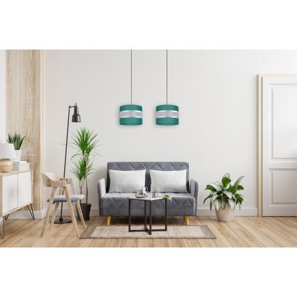 Lampadario su corda   CORAL 2xE27/60W/230V verde
